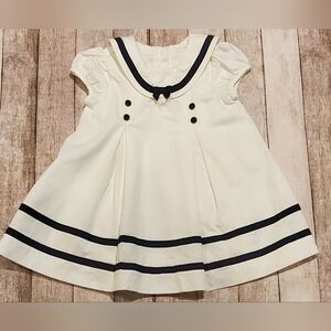 Janie & Jack Sweet Seaside Sailor Dress Baby Girls Size 3-6 Months